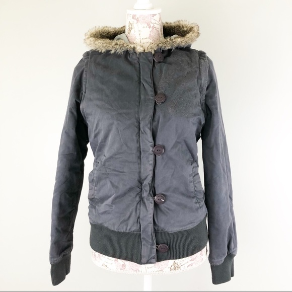 Fossil Jackets & Blazers - Fossil Navy Winter Coat Vest
